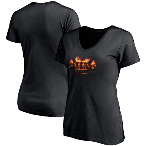 Diablo II: Resurrected Fanatics Branded Women's V-Neck T-Shirt - Black