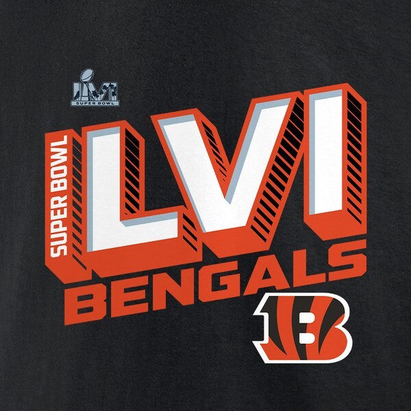 Cincinnati Bengals Fanatics Branded Women's Super Bowl LVI Bound Tilted Roster V-Neck T-Shirt - Black