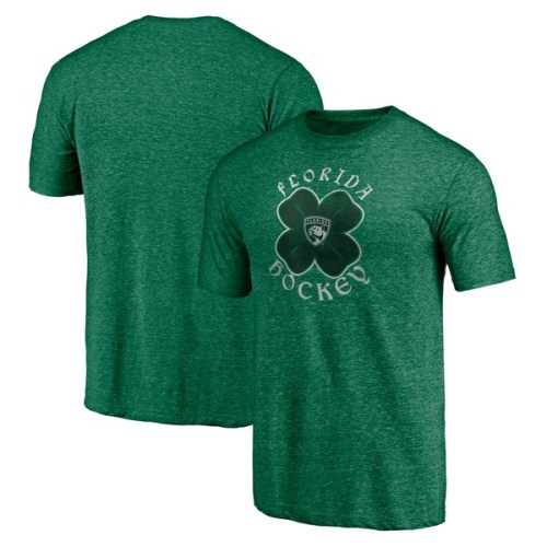 Florida Panthers Fanatics Branded St. Patrick's Day Celtic Crew Tri-Blend T-Shirt - Green