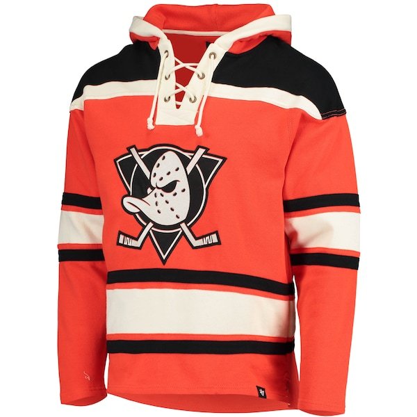 Anaheim Ducks '47 Superior Lacer Team Pullover Hoodie - Orange