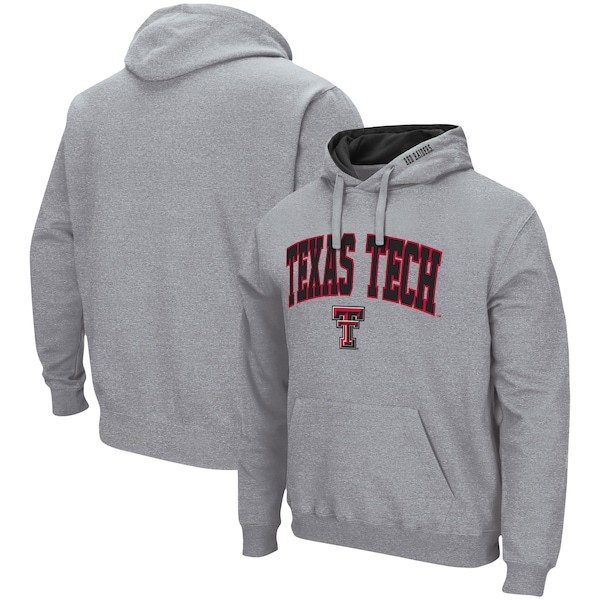 Texas Tech Red Raiders Colosseum Arch & Logo 3.0 Pullover Hoodie - Heathered Gray