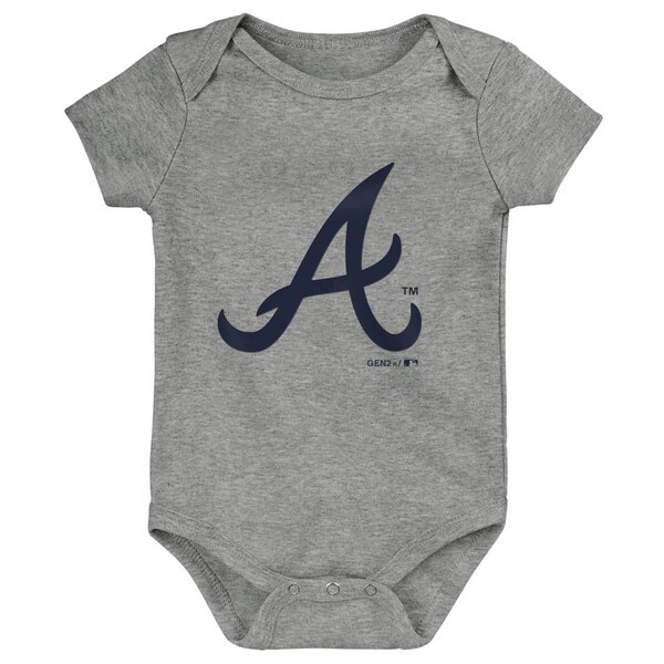 Atlanta Braves Infant Born To Win 3-Pack Bodysuit Set - Navy/Red/Gray
