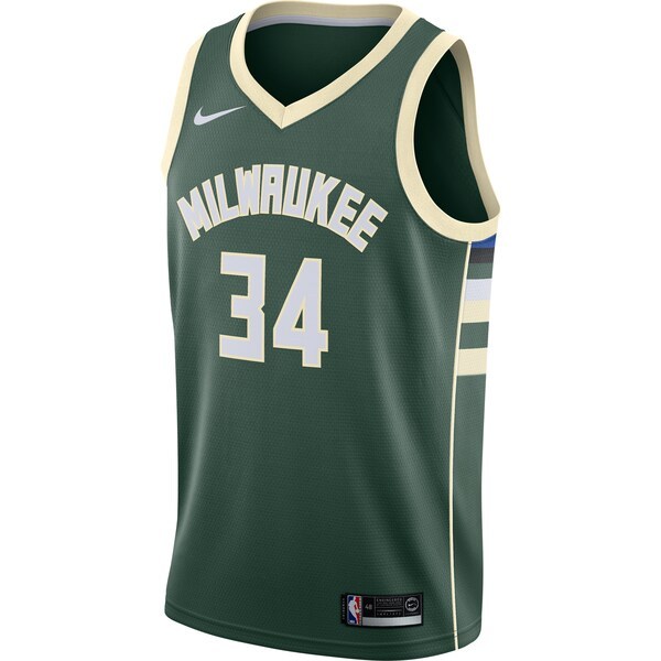 Giannis Antetokounmpo Milwaukee Bucks Nike Swingman Jersey Green - Icon Edition