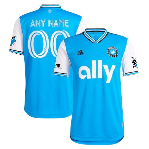Charlotte FC adidas 2022 Primary Authentic Custom Jersey - Blue