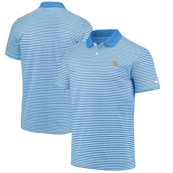 2022 Presidents Cup Nike Victory Stripe Polo - Light Blue/White