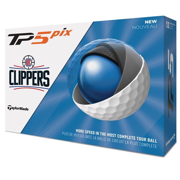 LA Clippers TaylorMade Team Logo TP5 12-Pack Golf Ball Set