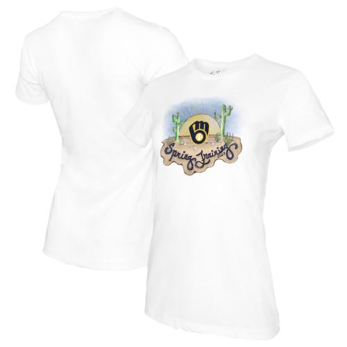 Milwaukee Brewers Tiny Turnip Women's 2022 Spring Training T-Shirt - White