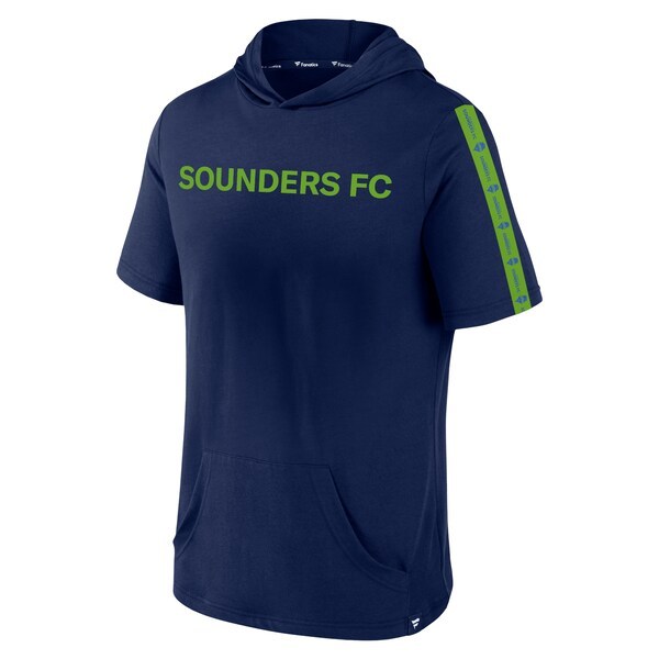 Seattle Sounders FC Fanatics Branded Definitive Victory Short-Sleeved Pullover Hoodie - Blue