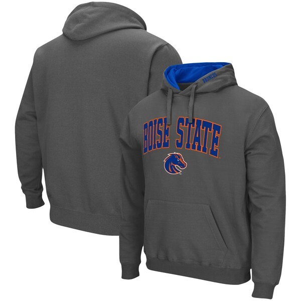 Boise State Broncos Colosseum Arch & Logo 3.0 Pullover Hoodie - Charcoal
