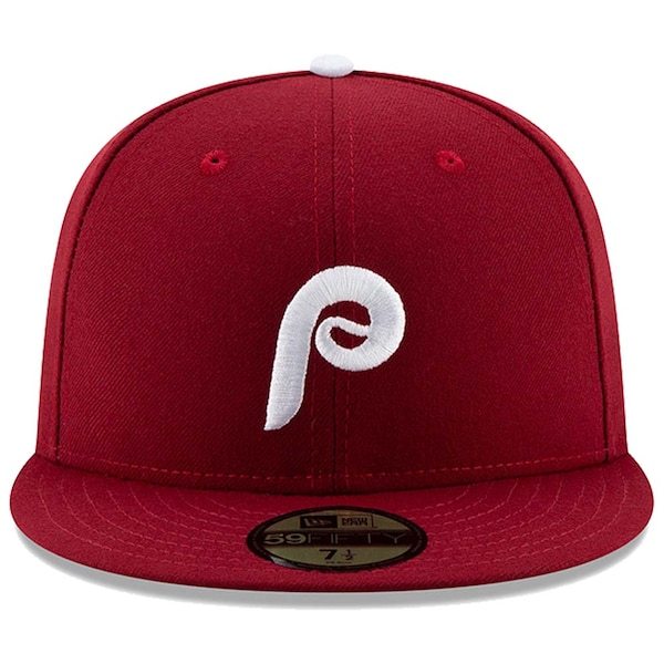 Philadelphia Phillies New Era Alternate 2 Authentic Collection On-Field 59FIFTY Fitted Hat - Maroon