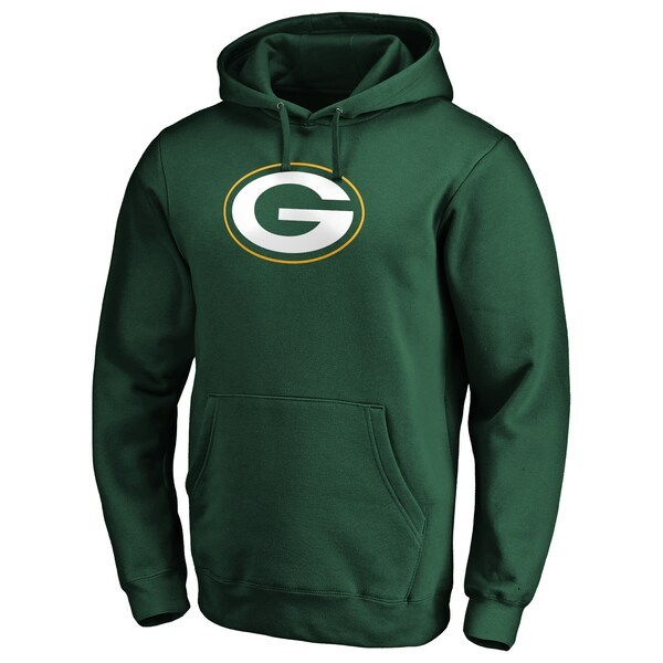 Green Bay Packers Fanatics Branded Team Logo Pullover Hoodie - Green