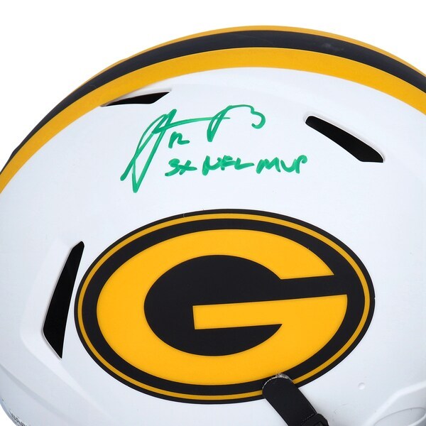 Aaron Rodgers Green Bay Packers Fanatics Authentic Autographed Riddell Lunar Eclipse Alternate Speed Authentic Helmet with "3x NFL MVP" Inscription