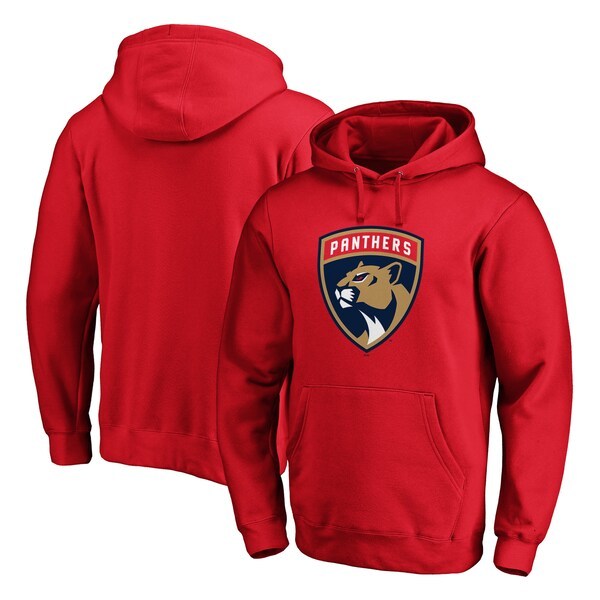 Florida Panthers Fanatics Branded Primary Team Logo Fleece Pullover Hoodie - Red