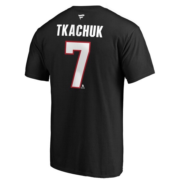 Brady Tkachuk Ottawa Senators Fanatics Branded Authentic Stack Name & Number T-Shirt - Black