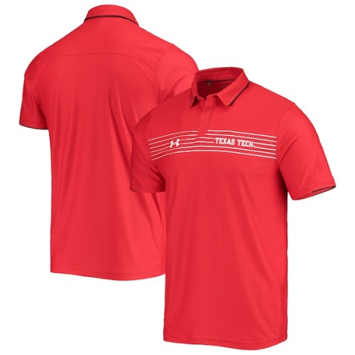 Texas Tech Red Raiders Under Armour Sideline Chest Stripe Performance Polo - Red