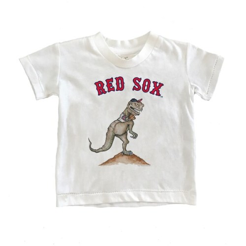 Boston Red Sox Tiny Turnip Toddler TT Rex T-Shirt - White
