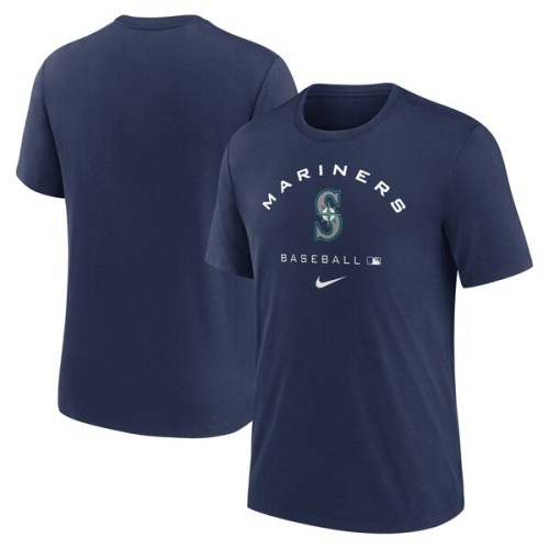 Seattle Mariners Nike Authentic Collection Tri-Blend Performance T-Shirt - Navy