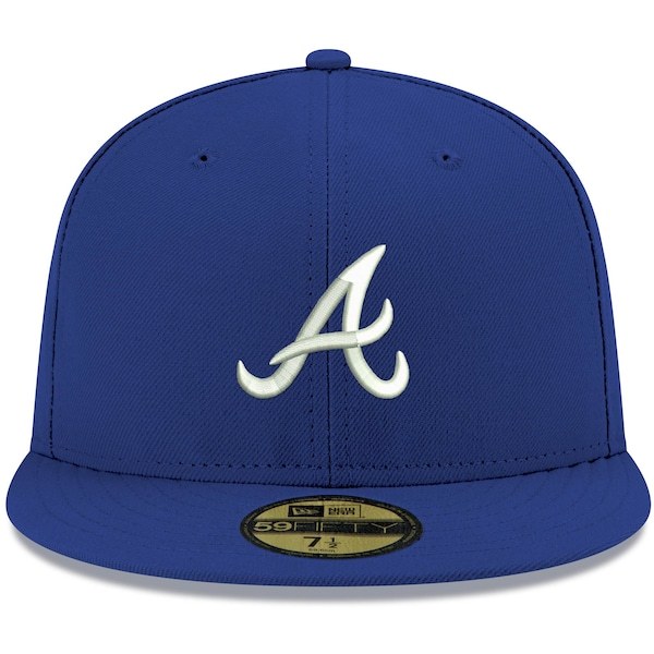 Atlanta Braves New Era Logo White 59FIFTY Fitted Hat - Royal