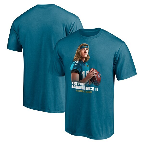 Trevor Lawrence Jacksonville Jaguars Fanatics Branded Player Graphic T-Shirt - Teal