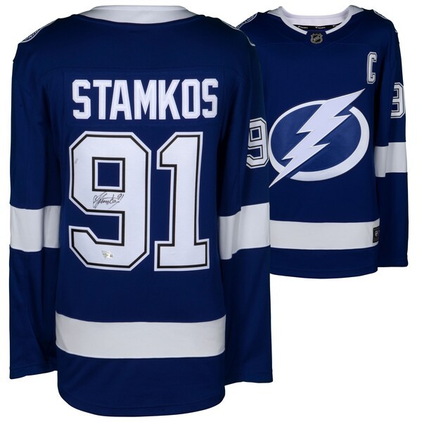 Steven Stamkos Tampa Bay Lightning Fanatics Authentic Autographed Blue Fanatics Breakaway Jersey