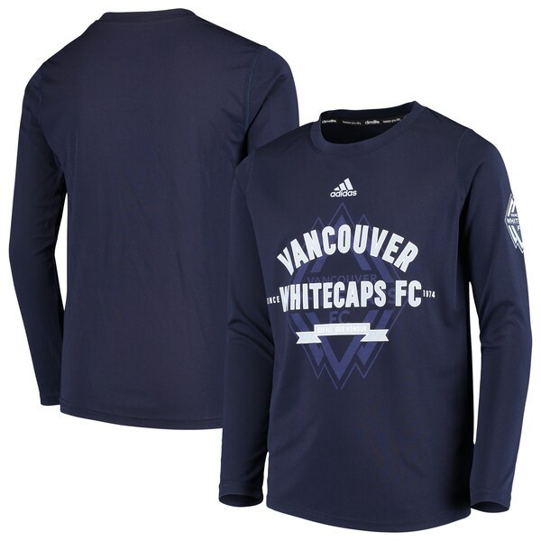 Vancouver Whitecaps FC adidas Youth Flip Throw Long Sleeve T-Shirt - Navy