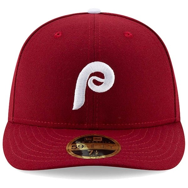 Philadelphia Phillies New Era Authentic Collection Alternate 2 On-Field Low Profile 59FIFTY Fitted Hat - Maroon