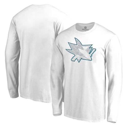 San Jose Sharks Fanatics Branded White Out Long Sleeve T-Shirt - White