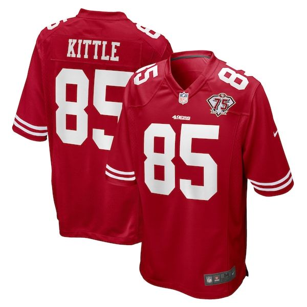 George Kittle San Francisco 49ers Nike 75th Anniversary Game Jersey - Scarlet