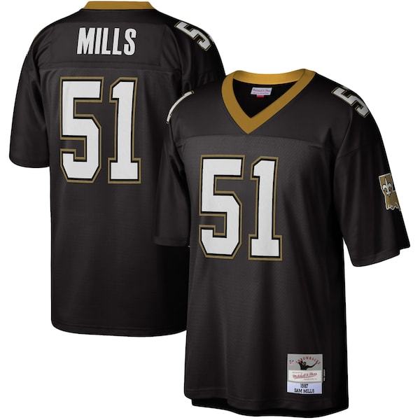 Sam Mills New Orleans Saints Mitchell & Ness 1987 Legacy Replica Jersey - Black
