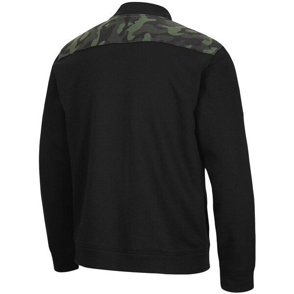 Nebraska Huskers Colosseum OHT Military Appreciation Commo Fleece Quarter-Zip Jacket - Black