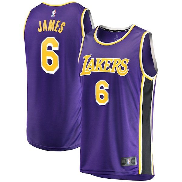 LeBron James Los Angeles Lakers Fanatics Branded 2021/22 #6 Fast Break Replica Player Jersey Purple - Statement Edition