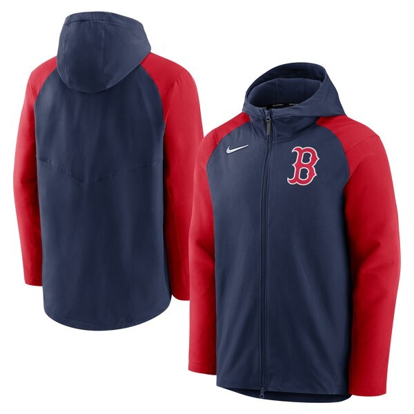 Boston Red Sox Nike Authentic Collection Full-Zip Hoodie Performance Jacket - Navy/Red