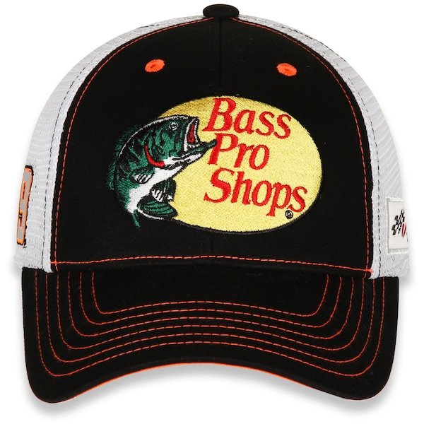 Martin Truex Jr Joe Gibbs Racing Team Collection Bass Pro Shops Sponsor Adjustable Trucker Hat - Black/White