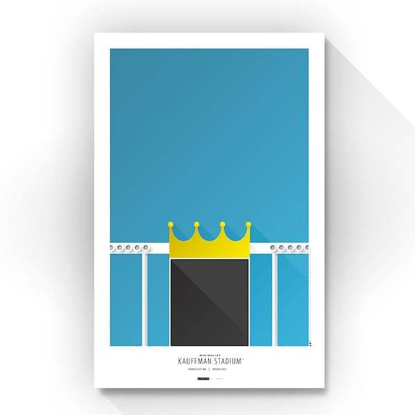 Kansas City Royals 11" x 17" Kauffman Stadium Minimalist Art Poster