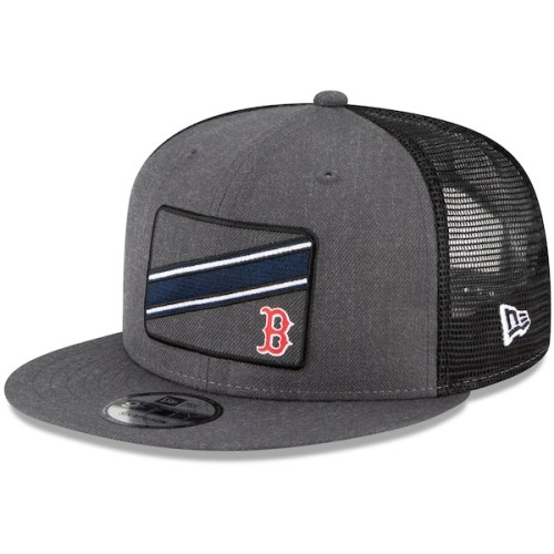 Boston Red Sox New Era Slant Trucker 9FIFTY Snapback Hat - Charcoal