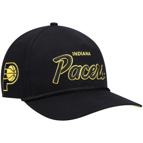 Indiana Pacers '47 Crosstown Script Hitch Snapback Hat - Black