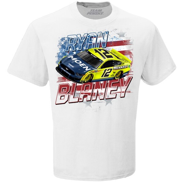 Ryan Blaney Team Penske Old Glory T-Shirt - White