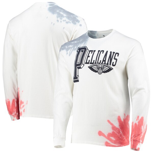 New Orleans Pelicans Junk Food Tie-Dye Long Sleeve T-Shirt - White