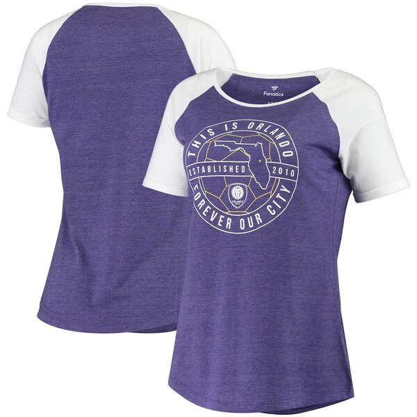 Orlando City SC Fanatics Branded Women's Thin Line Boat Neck T-Shirt - Purple