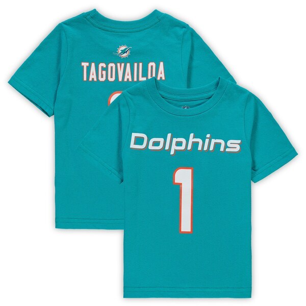 Tua Tagovailoa Miami Dolphins Toddler Mainliner Player Name & Number T-Shirt - Aqua