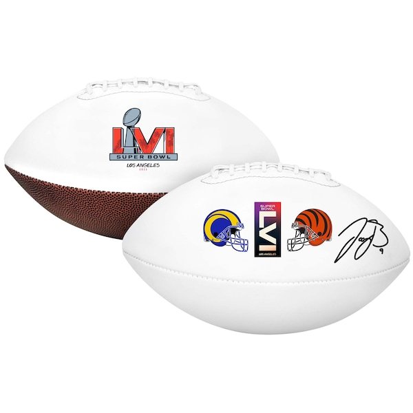 Joe Burrow Cincinnati Bengals Fanatics Authentic Autographed Super Bowl LVI Matchup White Panel Football
