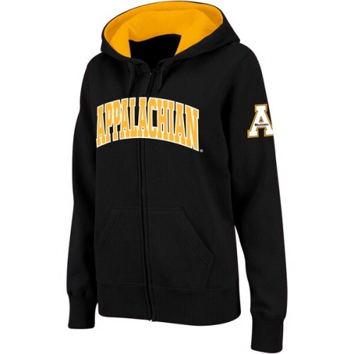 Appalachian State Mountaineers Stadium Athletic Women's Arched Name Full-Zip Hoodie - Black