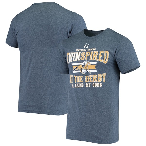 Kentucky Derby Churchill Downs Twinspired T-Shirt - Heathered Navy
