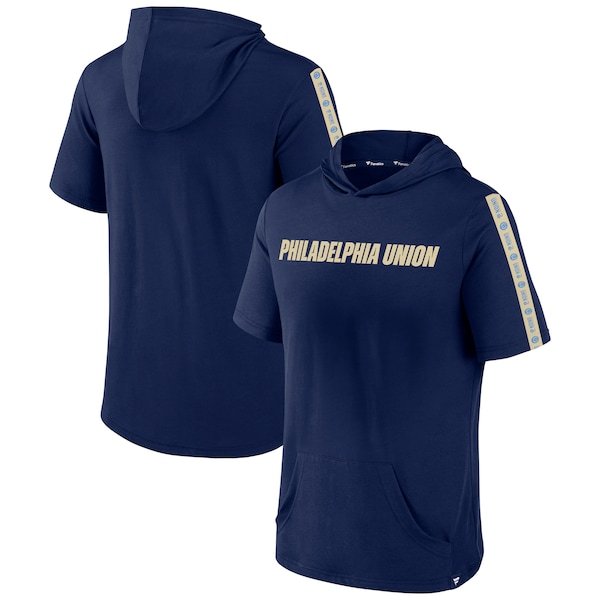Philadelphia Union Fanatics Branded Definitive Victory Short-Sleeved Pullover Hoodie - Navy