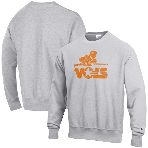 Tennessee Volunteers Champion Vault Logo Reverse Weave Pullover Sweatshirt - Heathered Gray