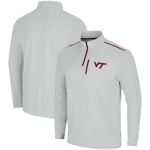 Virginia Tech Hokies Colosseum Great Scott Quarter-Zip Jacket - Heathered Gray