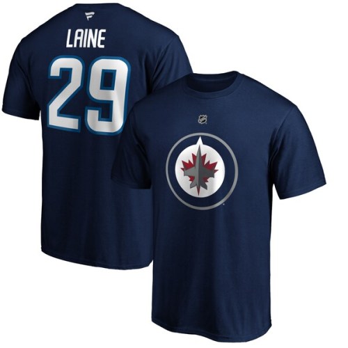 Patrik Laine Winnipeg Jets Fanatics Branded Authentic Stack Player Name & Number T-Shirt - Navy