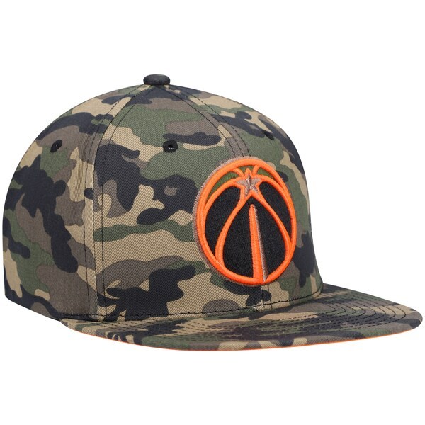 Washington Wizards Mitchell & Ness Neon Pop Snapback Hat - Camo
