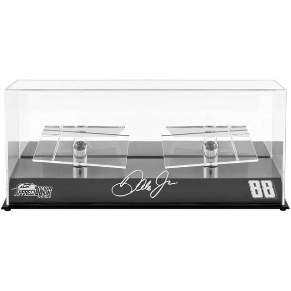 Dale Earnhardt Jr. Fanatics Authentic #88 Hendrick Motorsports 2 Car 1/24 Scale Die Cast Display Case with Platforms and JR Nation Appreci88ion Logo