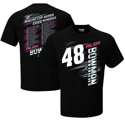 Alex Bowman Hendrick Motorsports Team Collection 2022 Schedule T-Shirt - Black